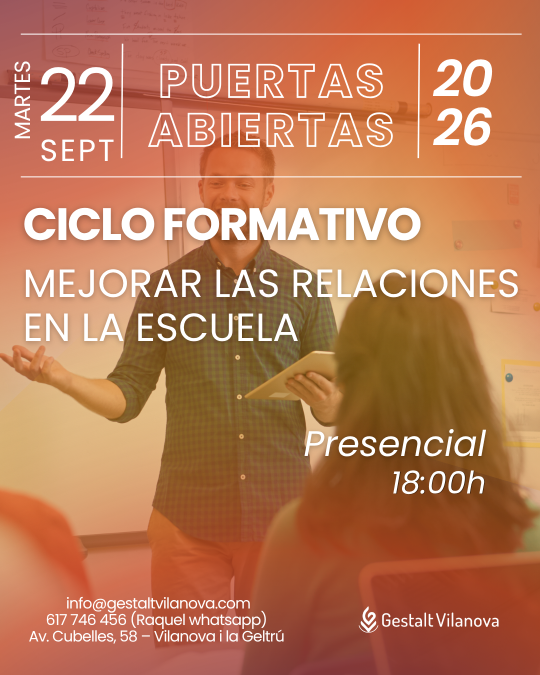 Puertas Abiertas Ciclo formativo en Mejorar las relaciones en la escuela