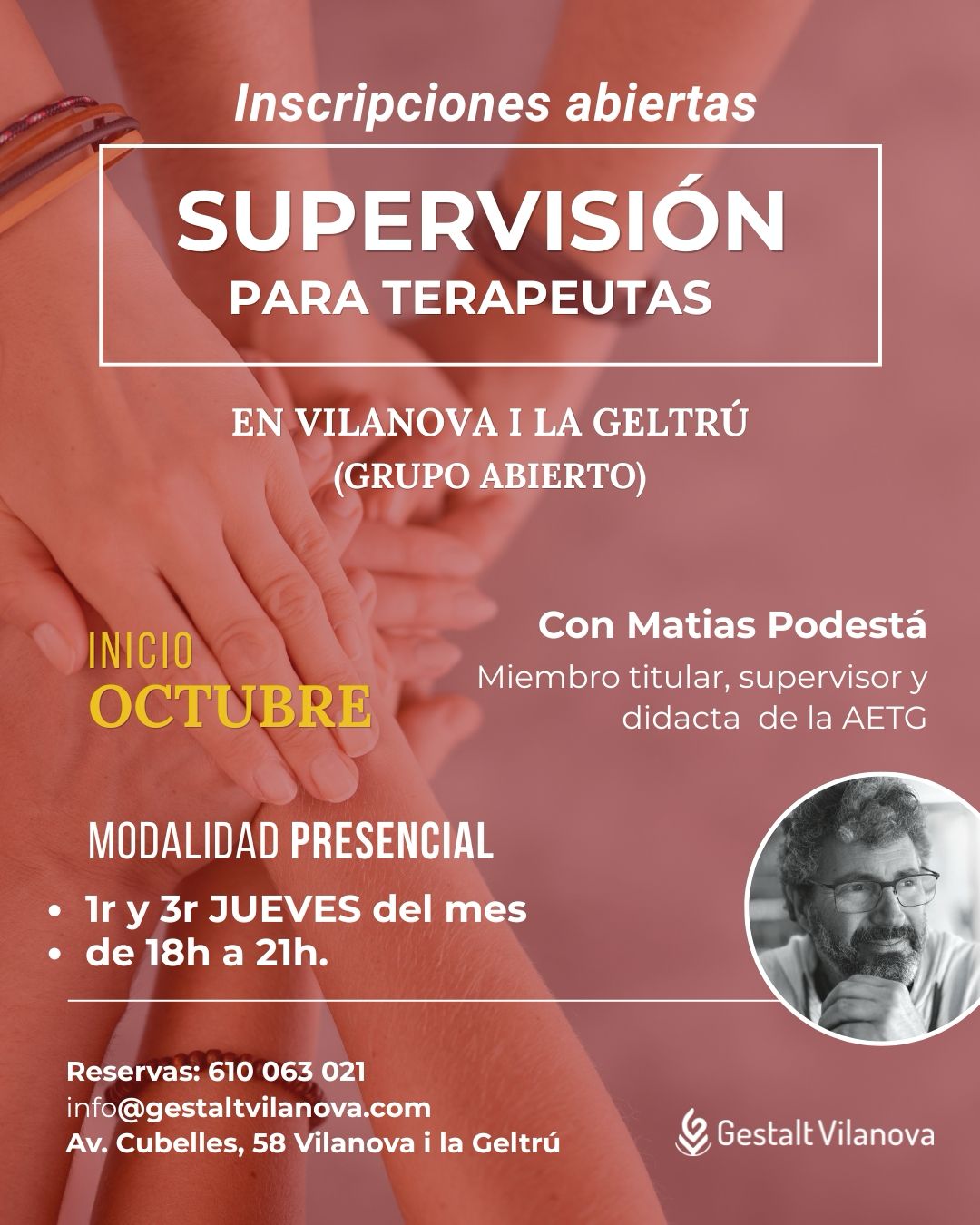 Supervisión para Terapeutas - Octubre 2026 Supervisión para Terapeutas - Octubre 2026